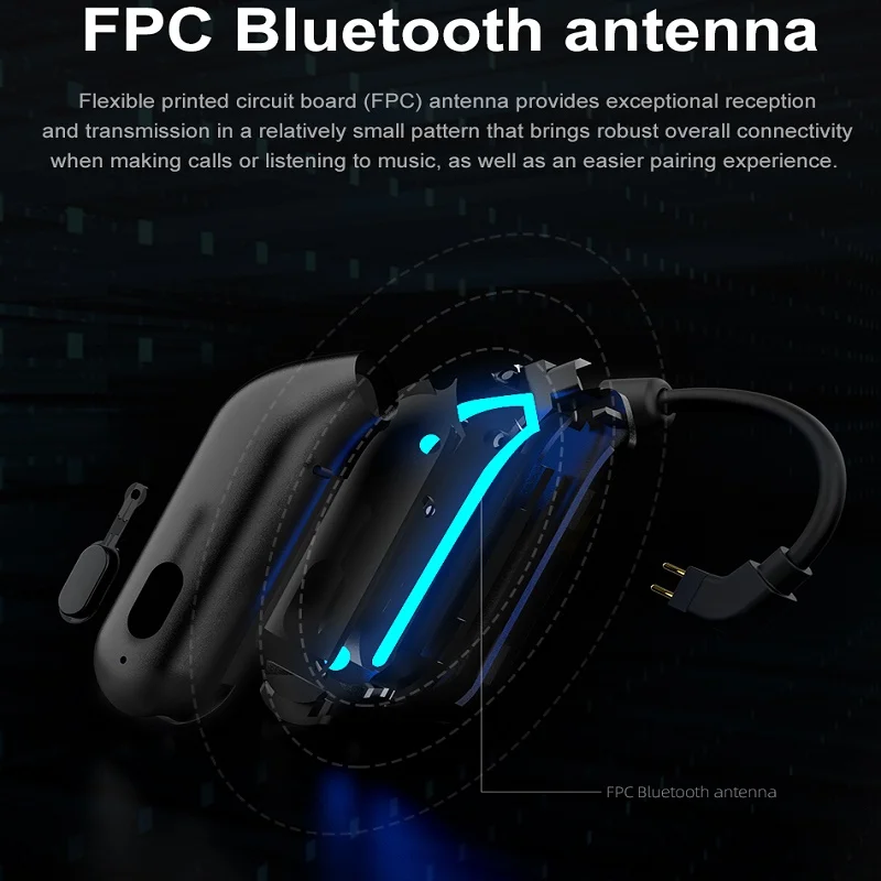 TRN BT20S Bluetooth V5.0 HIFI ATP-X ушной крючок Разъем для наушников Bluetooth AAC SE235 Адаптер MMCX/0,72 Pin для TRN V80/X6/CCA