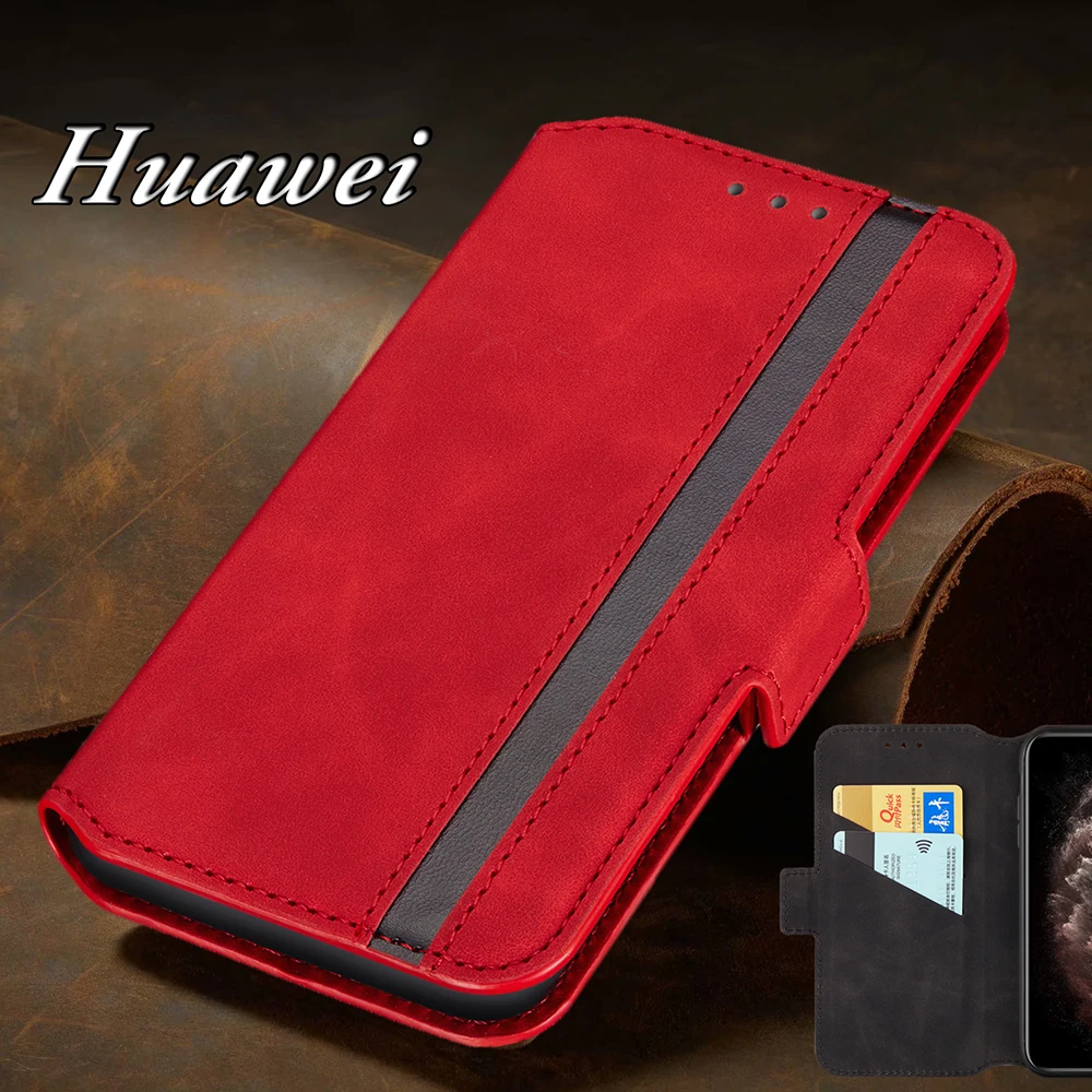 Кожаный чехол книжка с отделениями для карт и подставкой Huawei P30 Pro Case Mate 30 Honor 20 P