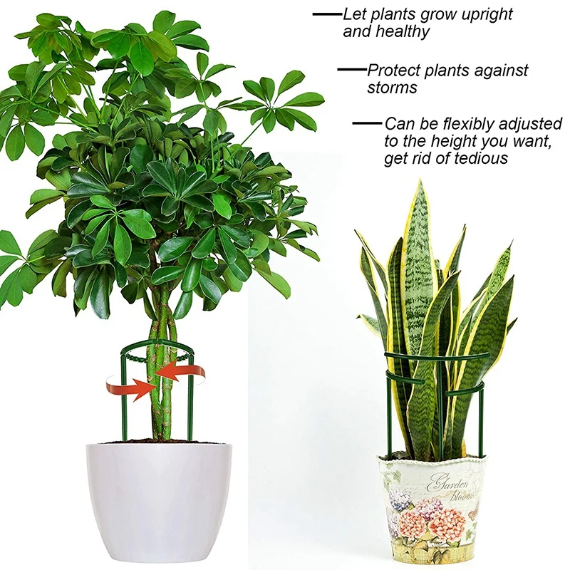 

Plant Support Garden Flower Stand Semi-Circular Plant Support Ring Plastic Plant Cage Frame Flower Pot