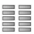 Hepa фильтры 10 шт. для робота-пылесоса Xiaomi Mijia Mi SDJQR01RR SDJQR02RR SDJQR03RR, детали, наборы аксессуаров