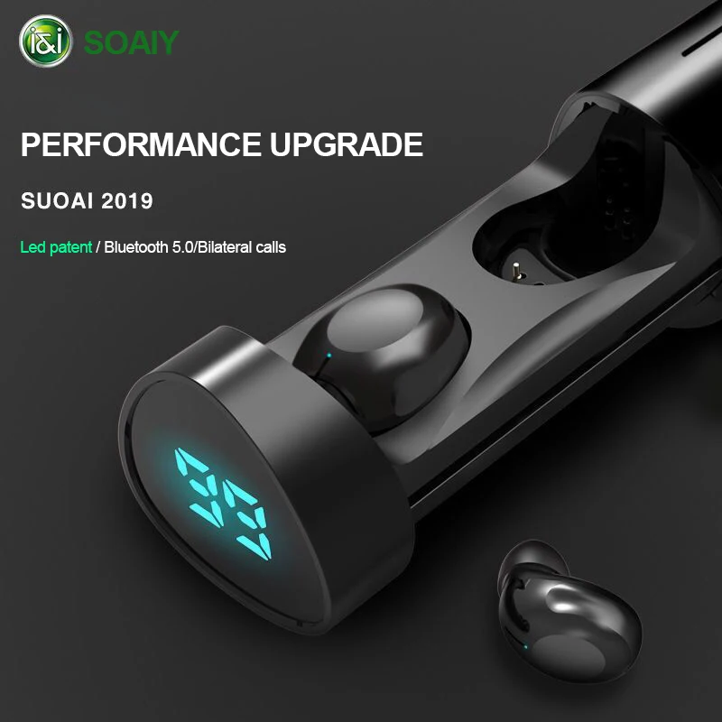 SOAIY F3 Siri Smart AL Assistant bluetooth гарнитура 5 0 стильные настоящие Беспроводные наушники с