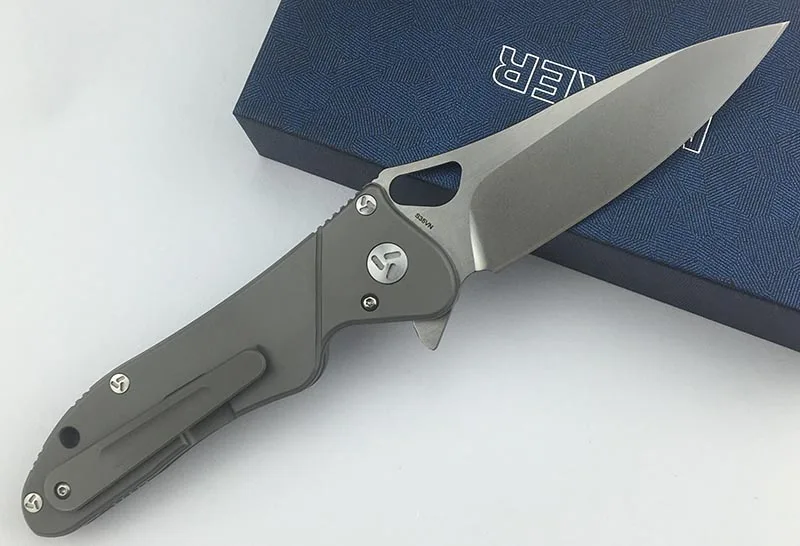 LEMIFSHE Maker 3 керамические шарикоподшипники раскладушка складной нож S35vn TC4 титановая ручка Походный карманный нож для охоты инструмент