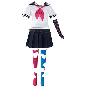 Anime V3 Super Dangan Ronpa 2 Ibuki Mioda Cosplay Costume Outfits JK Uniform Skirt for Women Adult Suilor Suits Socks Halloween