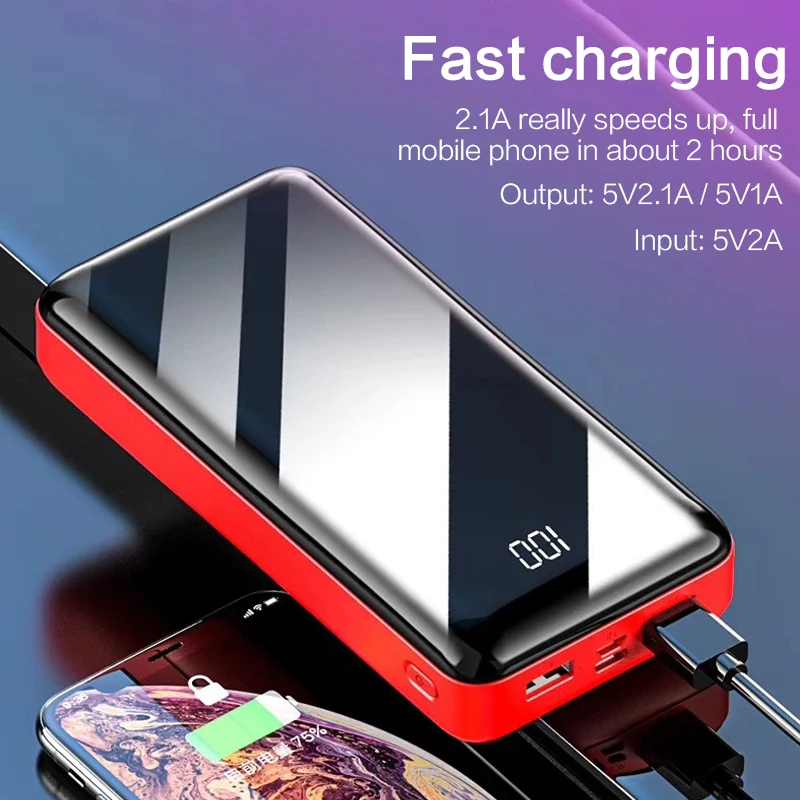Новинка 2020 портативное зарядное устройство 30000 мАч Внешнее для iPhone Xiaomi |