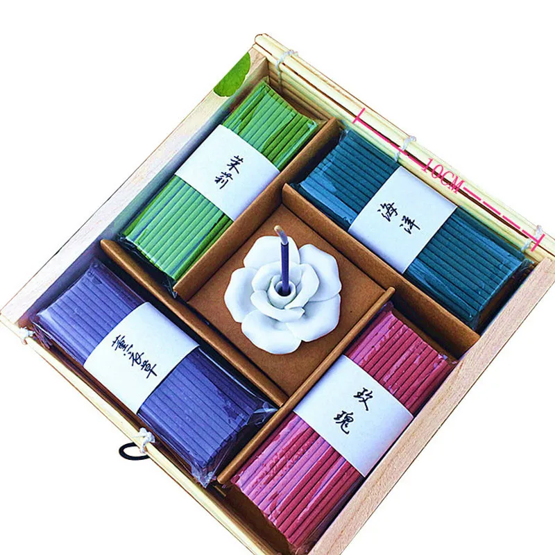 Копченый ароматический ладан палочка Творческий бамбуковая коробка благовония