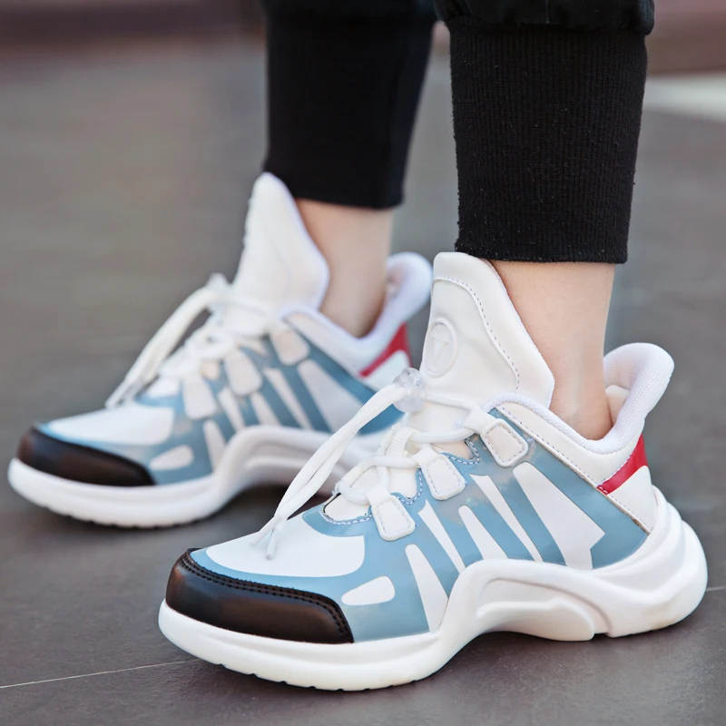 Детская обувь дизайнерские кроссовки на массивной подошве повседневная плоской