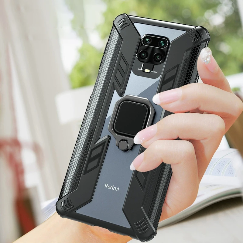 Противоударный чехол с кольцом держателем для Xiaomi Redmi Note 9 8 Pro 7 9s K20 K30 Poco F2 8t Mi 10 9t Mi10