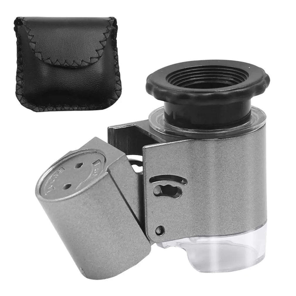 

50X Handheld Magnifying Glass Mini Pocket Microscope Loupe Currency Detector Magnifier Jewelry Jade Magnifier With LED Light