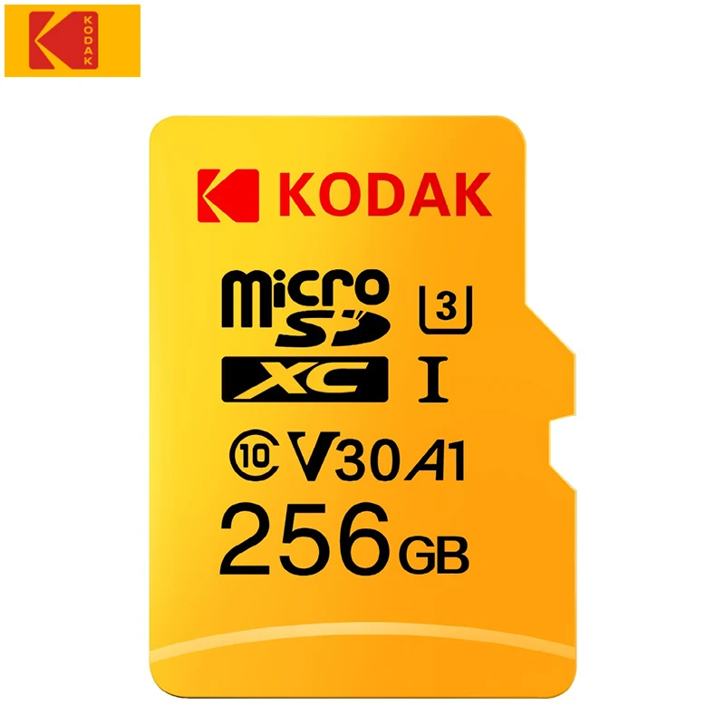 256GB U3 Карта флэш-памяти KODAK Micro SD 128 ГБ 256 ГБ 512 ГБ 32 ГБ 64 Гб U1 tf-карта 4K Class 10 tarjeta Micro SD карта U3 UHS-I 16 Гб microsd - Емкость: 256GB U3