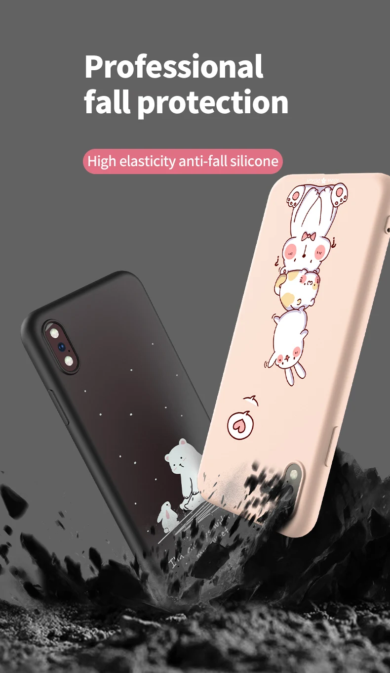 Силиконовый чехол для iPhone 6, 6 S, 7, 8 Plus, X, XR, Xs, Max, милый мультяшный чехол, силиконовый чехол, бампер для iPhone 11 Pro, Max, Funda, Coque Capa