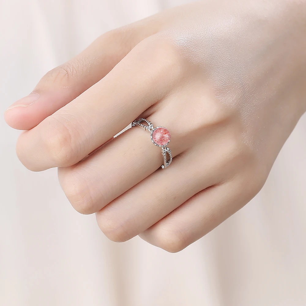 

NEHZY 925 sterling silver new woman fashion jewelry high quality agate crystal ball zircon ring opening size adjustable ring