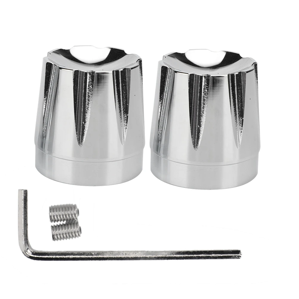 

2pcs Motorcycle Accessories Aluminum Alloy Axle Skull Nut Bolt Cover Cap (Plating)