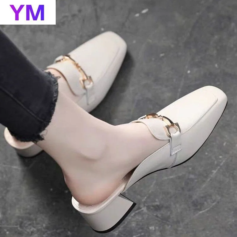 

2021 брендовые дизайнерские женские элегантные сандалии с квадратным носком на высоком квадратном каблуке летние уличные пляжные туфли глад...