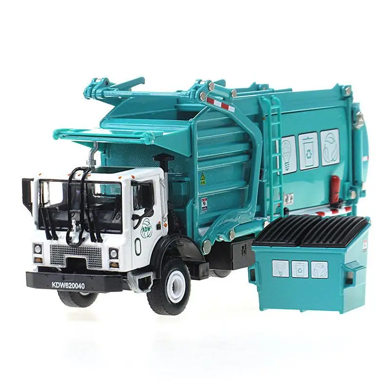 

Newest alloy garbage cleaning truck Model 1:24 garbage truck sanitation truck cleaning truck toy car children's gift