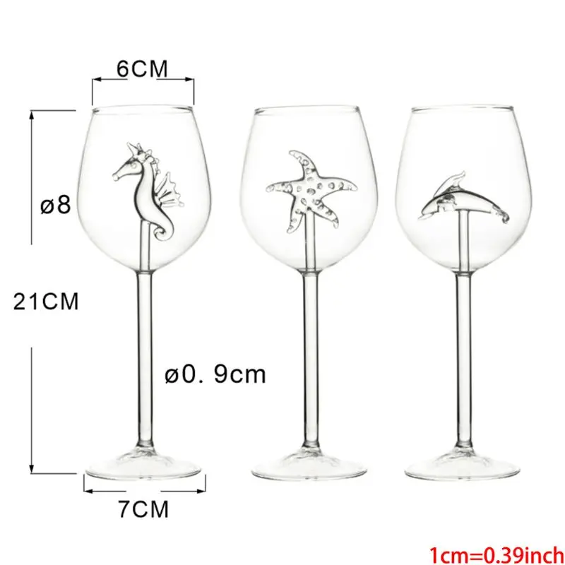 300 мл креативные бокалы для красного вина с дельфинами | Дом и сад