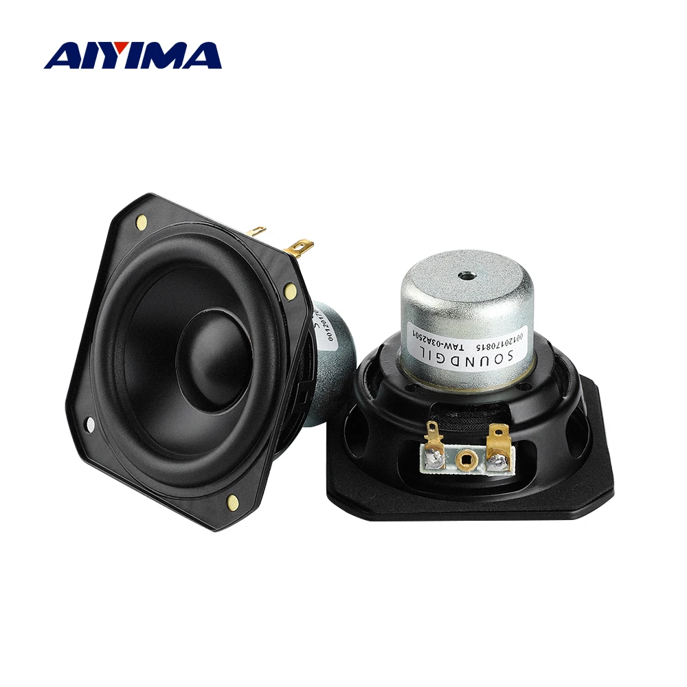 3 дюймовый Полнодиапазонный динамик AIYIMA Audio 8 Ом 20 50 Вт Hifi алюминиевый конус