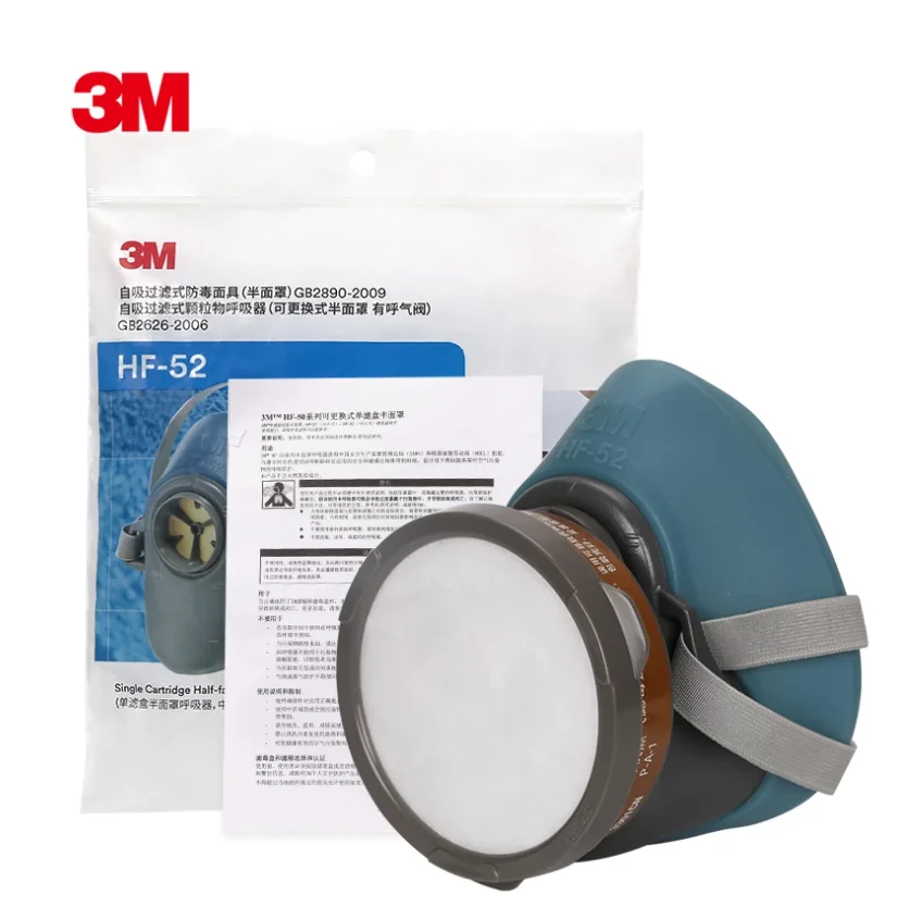 

3M HF-52 Gas Suit Masks Genuine Security High Quality Half-face Respirator Industrial Dust PM2.5 Particles Breathing Masks