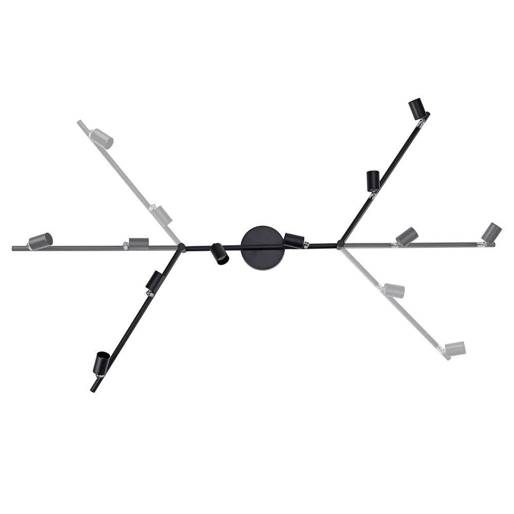 $37.13 4/6 Head LED Ceiling light GU10 Rotatable angle adjustable Lamp Black Silver for Living Room bedroom AC90-260v Spot Lighting