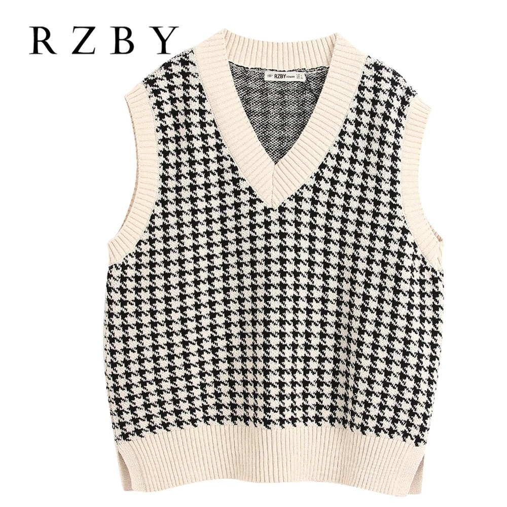 

Women 2020 Fashion Knitted Vest Sweater Sleeveless Loose Female Waistcoat Chic Tops Pullover Elasticity Sweater Spring Autumn