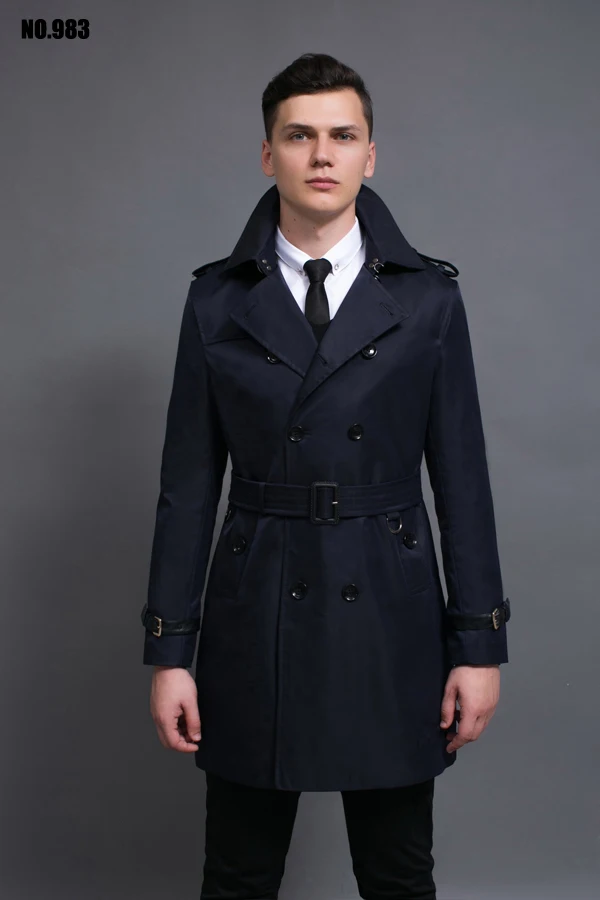 Длинное роскошное колье средний Воловья кожа двубортный Mens Jackets - Цена: 58454.58