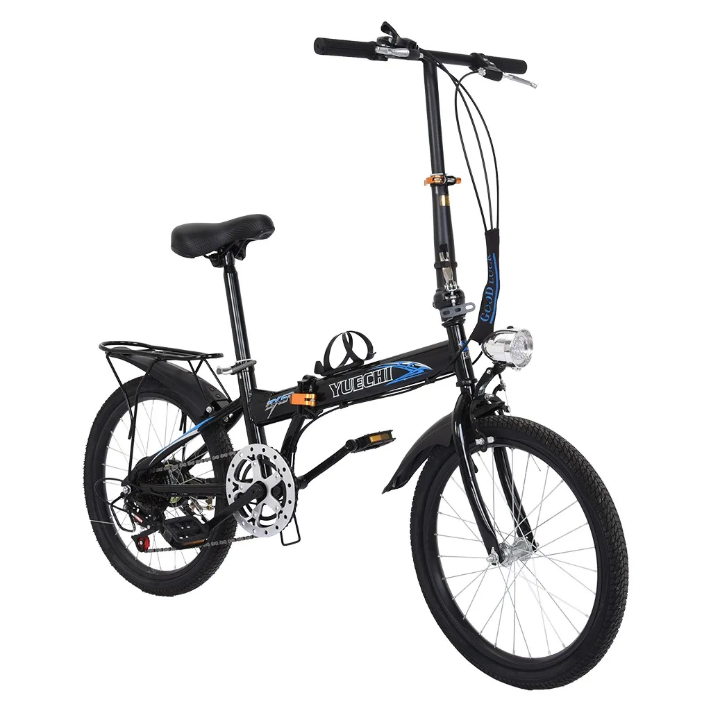 Bicicleta Plegable para estudiantes, Mini Bicicleta compacta Plegable de 20 pulgadas y 7 velocidades