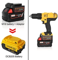 mil18dl battery converter adapter for milwaukee m18 series convert to 20v battery use for dewalt 1820 volt power tool