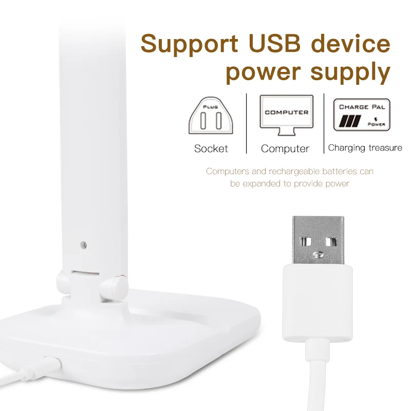Pаспродажа AOSONG USB перезаряжаемые светодиодные настольные лампы Складная защита глаз сенсорное управление для детей