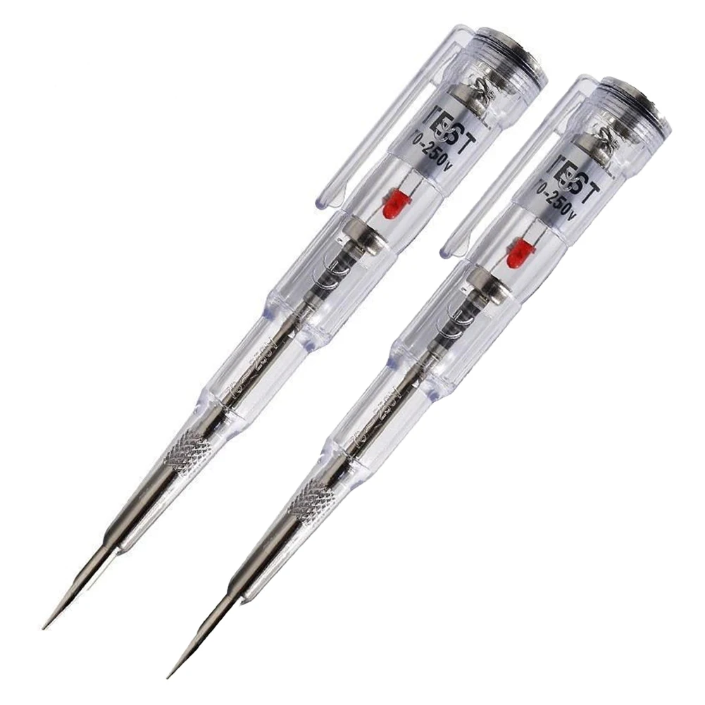 

2PCS Waterproof Induced Electric Tester Pen Screwdriver Probe light Voltage Tester Detector AC/DC 70-250V Test Pen Pencil
