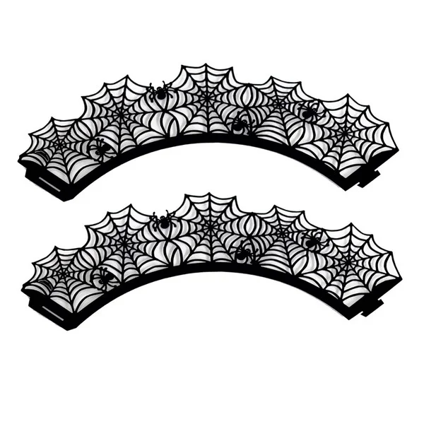 50 шт. украшения для Хэллоуина лазерная вырезка обертки кексов декор ведьмы