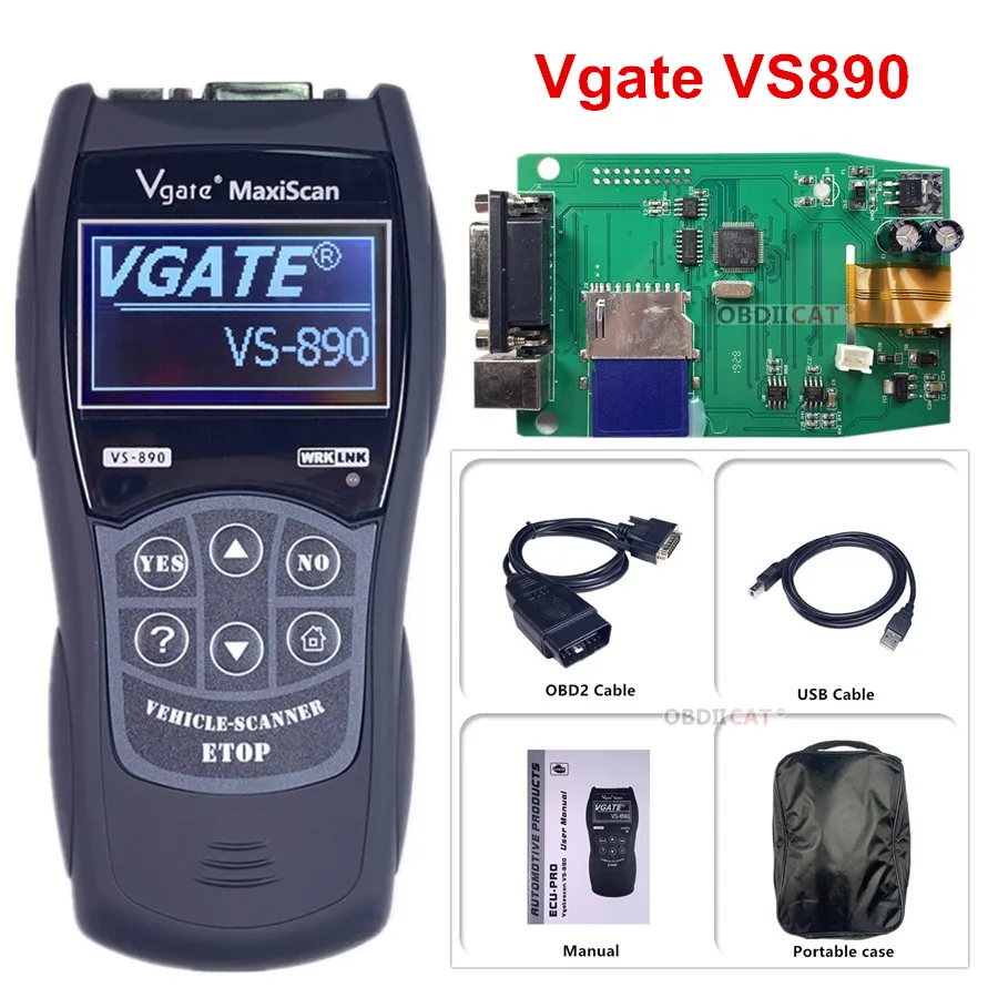 Большая Акция Vgate VS890 Универсальный Автомобильный диагностический сканер с