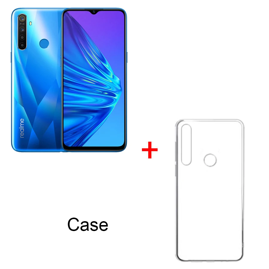 Blue N Case EU версия OPPO Realme 5 6,5 ''3/4 ГБ Оперативная память 64/128 ГБ Встроенная память Snapdragon 665 AIE Восьмиядерный 5000 мА/ч, 12MP+ 13MP Quad камеры мобильного телефона - Цвет: Blue N Case
