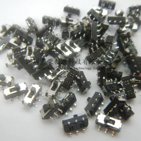 100 шт. 6-контактный маленький переключатель с ручкой высотой 2/3/4 мм, 2-уровневый вертикальный переключатель питания DVD