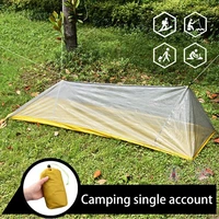 polyester useful one person trekker backpacking tent net yarn popup screen tent reliable for grassland