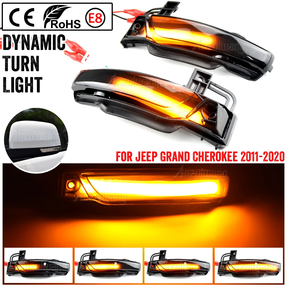 

1 Set Led Side Door Wing Mirrors Dynamic Sweep Turn Signal Light Indicator Lamp For JEEP GRAND CHEROKEE MK IV WK WK2 2010 -2020