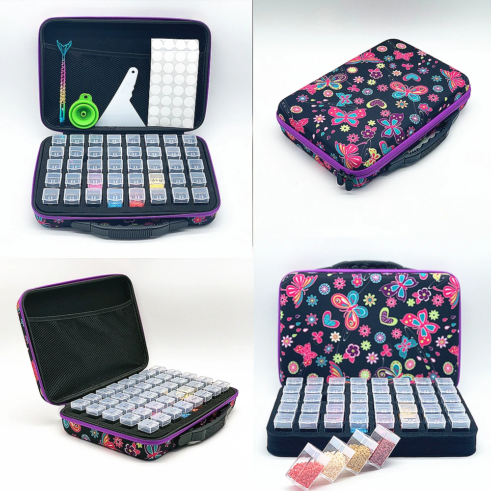 

New listing 40 diamond painting tool handbag diamond embroidery accessories diamond mosaic suitcase container storage box