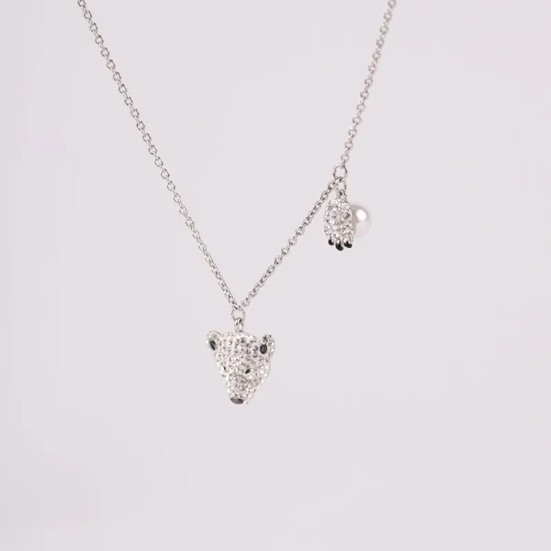 PANDOO модное Очаровательное ожерелье из чистого серебра 925 пробы оригинал 1:1 копия