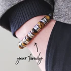 10 мм Натуральный камень Браслеты с бисером на заказ заготовка для подвески с гравировкой имени из бисера тигр глаз камень стрейч браслет подарок для Для мужчин Для женщин Для мужчин SL-166