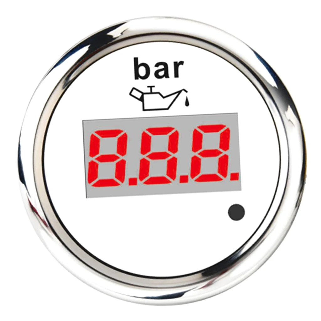 2 '཰mm100Bar цифровой манометр для масла красный светодиод Водонепроницаемый