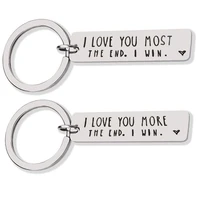 the new i love you more the end couple stainless steel keychain exquisite fashion gift pendant