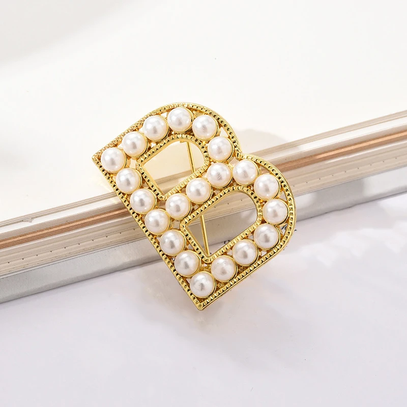 Женские эмалевые значки с имитацией жемчуга креативные английские Броши буквами