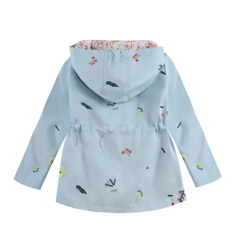 Autumn Winter Children Windbreaker Long Sleeve Floral Hoodies Jacket For Girls Baby Kids Clothing Outwear Hooded Coats | Детская одежда