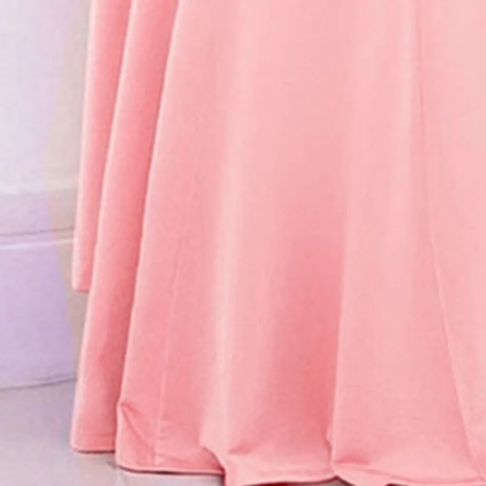 Pink Evening Dresses Sexy Elegant V Neck Long Sleeves Floor Length Long Party Formal Mermaid Evening Dress