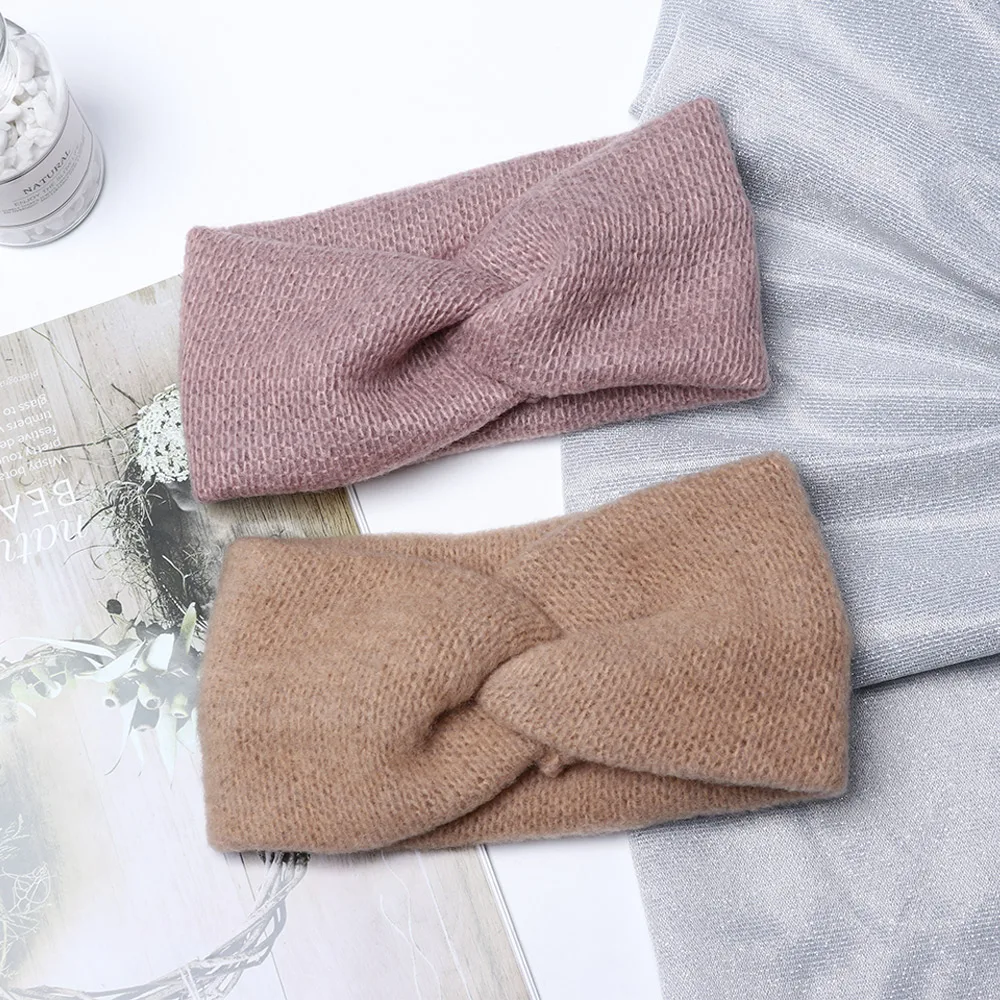 Новое поступление модные женские мягкие шерстяные плетеные повязки на голову