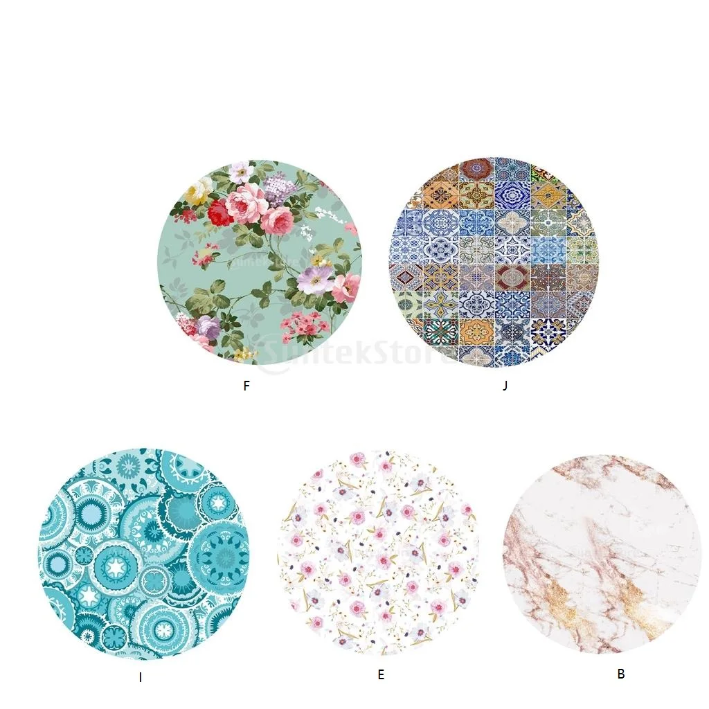 

2pcs Non-Slip Vinyl Tablecloth Waterproof Elastic Edge Round Party Decor