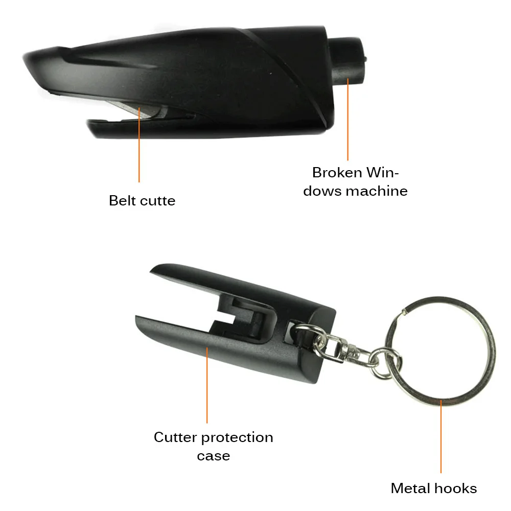 

New Multifunctional 3 In 1 Window Glass Breaker Car Life Keychain Emergency Safety Hammer Car Emergency Escape Tool