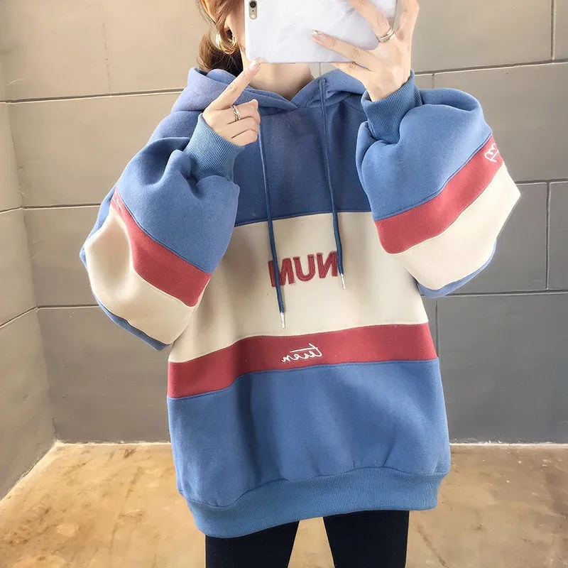 

Autumn Winter Thicken Warm Women's Sweatshirt Loose Plus Size Long Sleeve New Casual Hoodies For Women