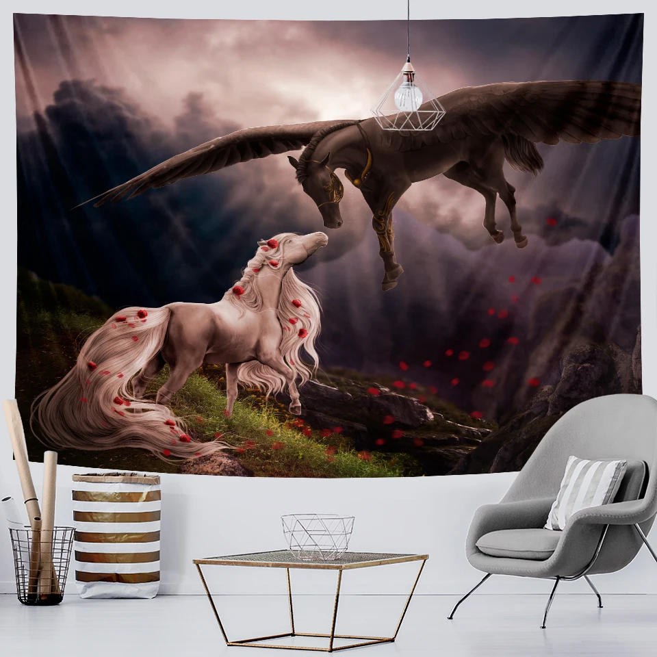 Психоделическая сцена Животное Искусство Гобелен Мандала гобелен хиппи Богемия