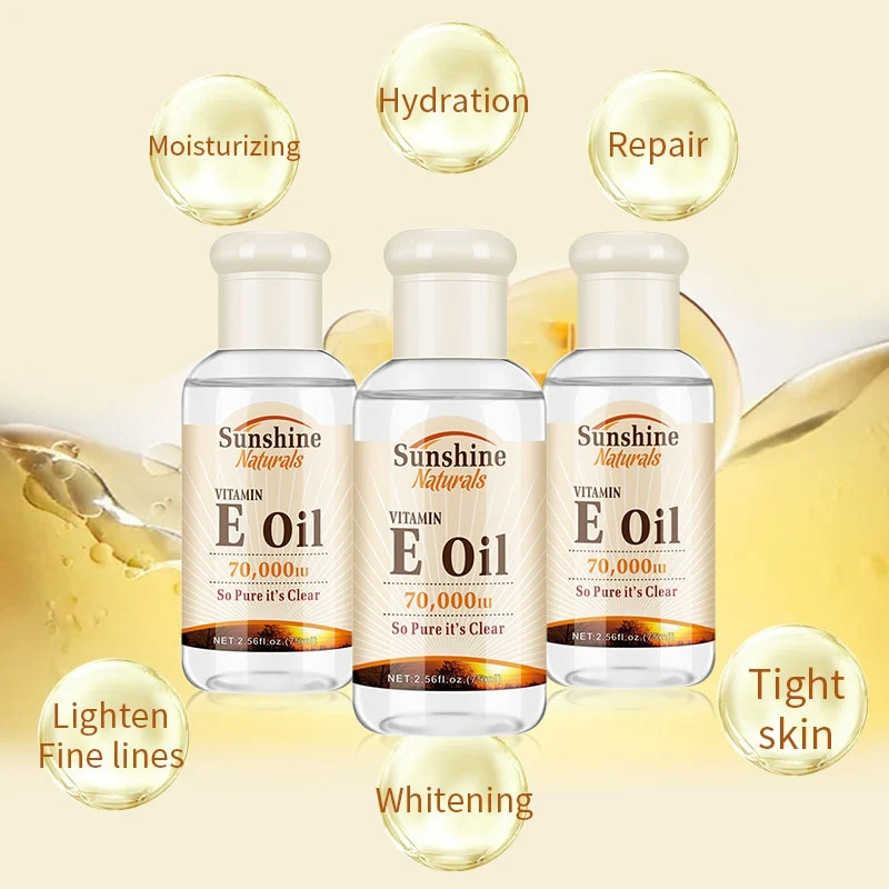 Vitamin E Moisturizing Essential Oil Face Serum Lighten Fine Lines Freckles Firming Skin Brighten skin Colour Facial | Красота и