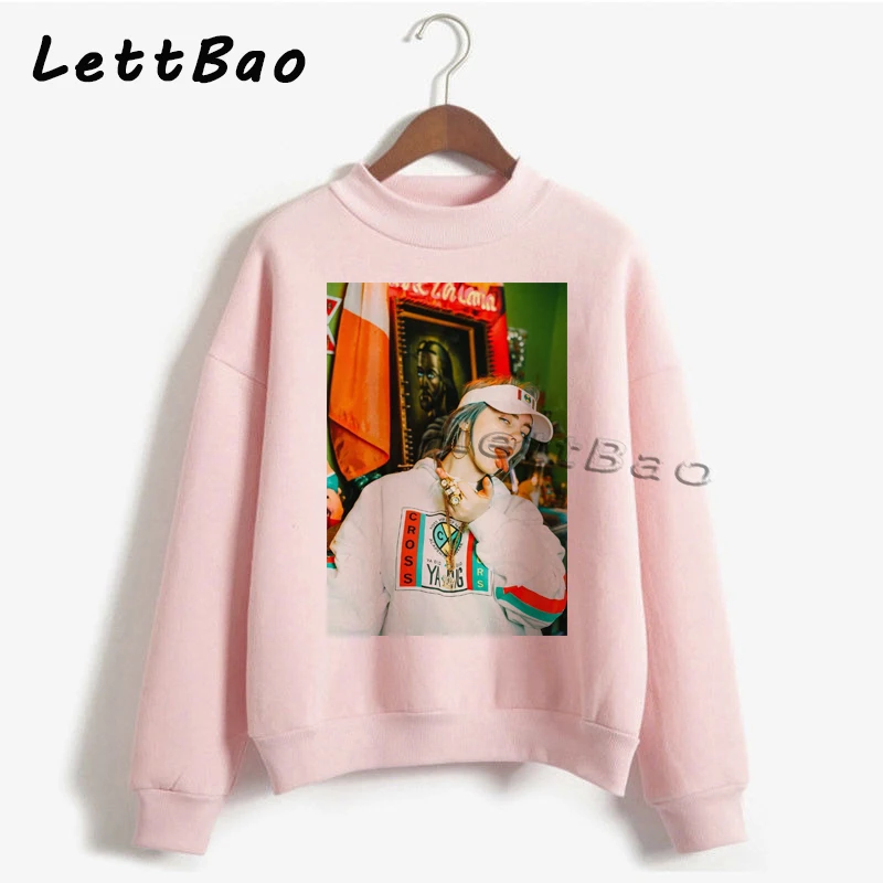 9 Billie Eilish толстовки свитер уличная Эстетическая Готическая Moletom Feminino Ullzang Harajuku на заказ Женская толстовка Femme 90s - Цвет: 9