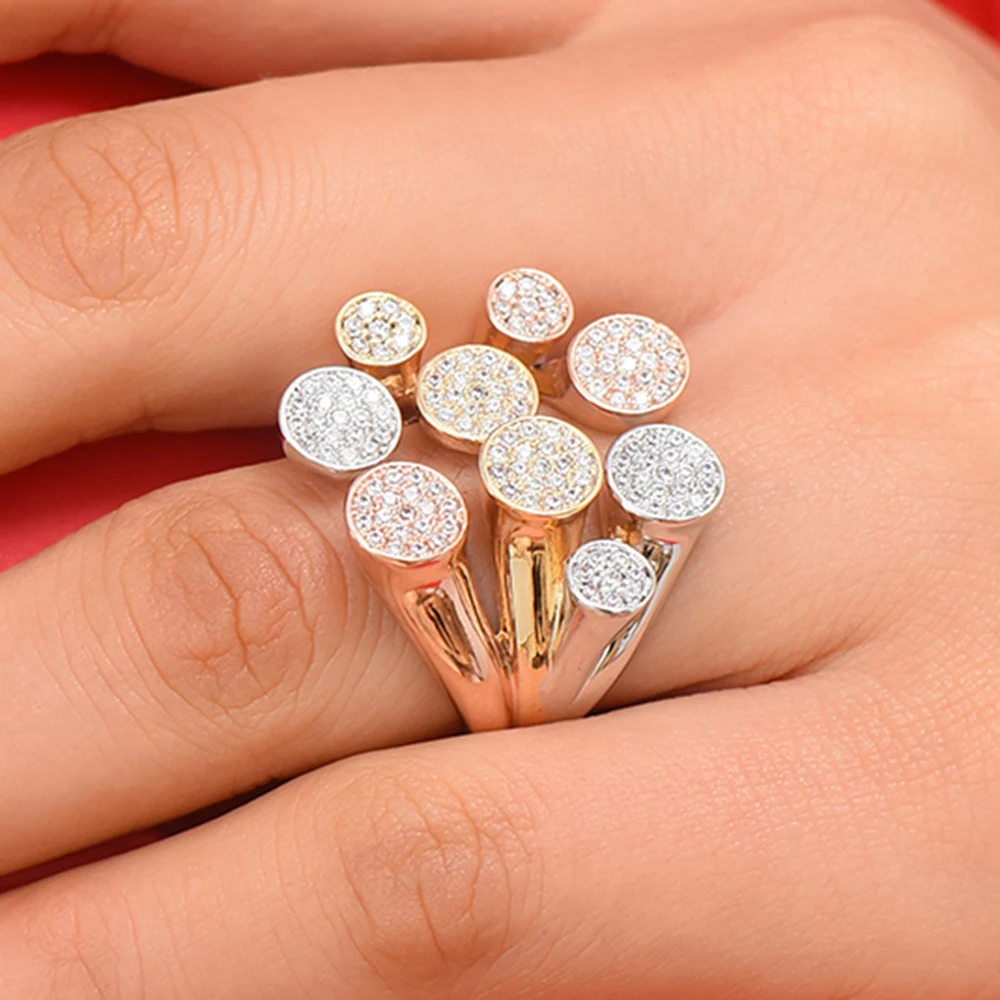 

KellyBola Luxury Noble Handmade New Design Rings for Women Bridal Engagement Wedding Jewelry CZ Femmale Whole Finger Rings